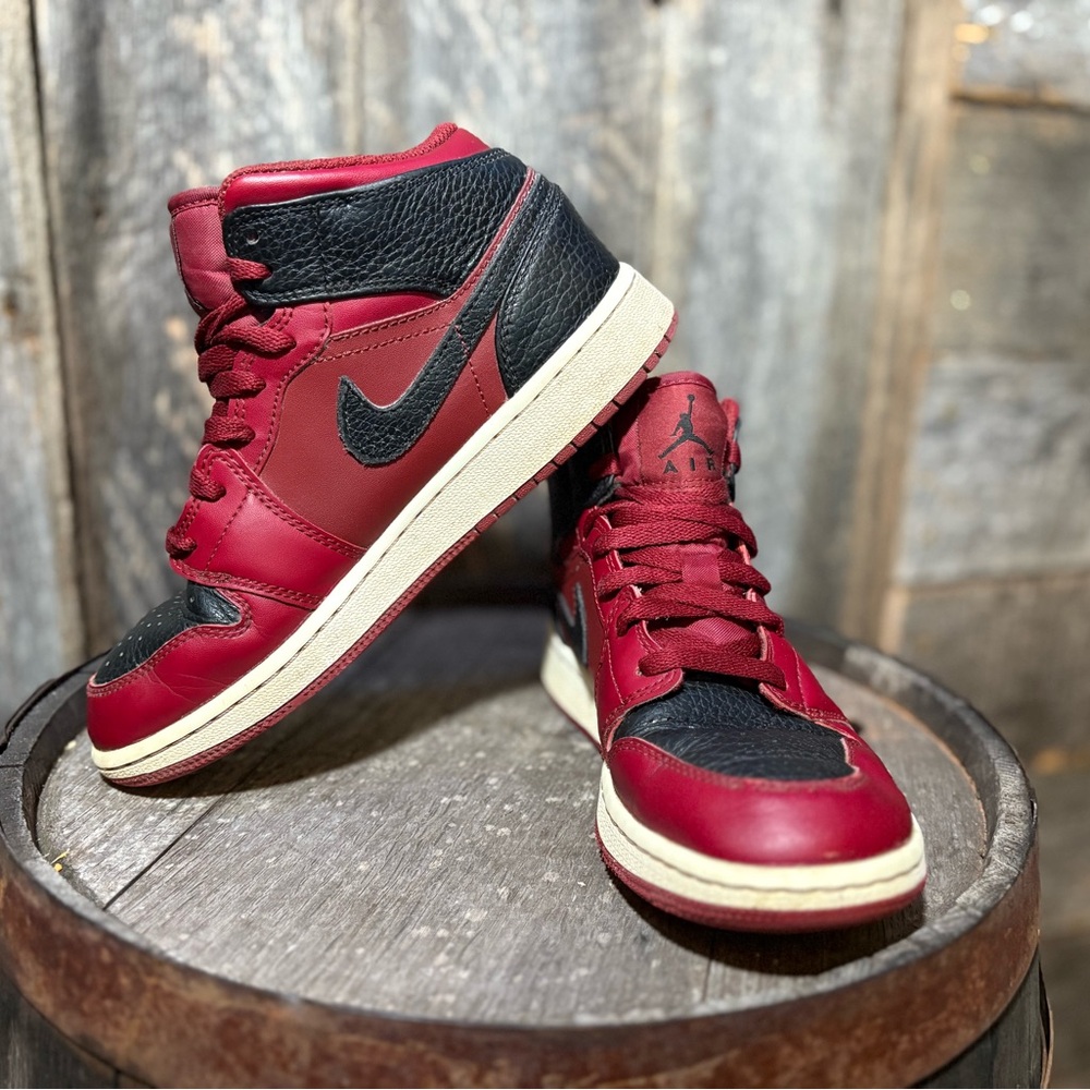 Nike Air Jordan Kids Black and Red High-Top Sneakers